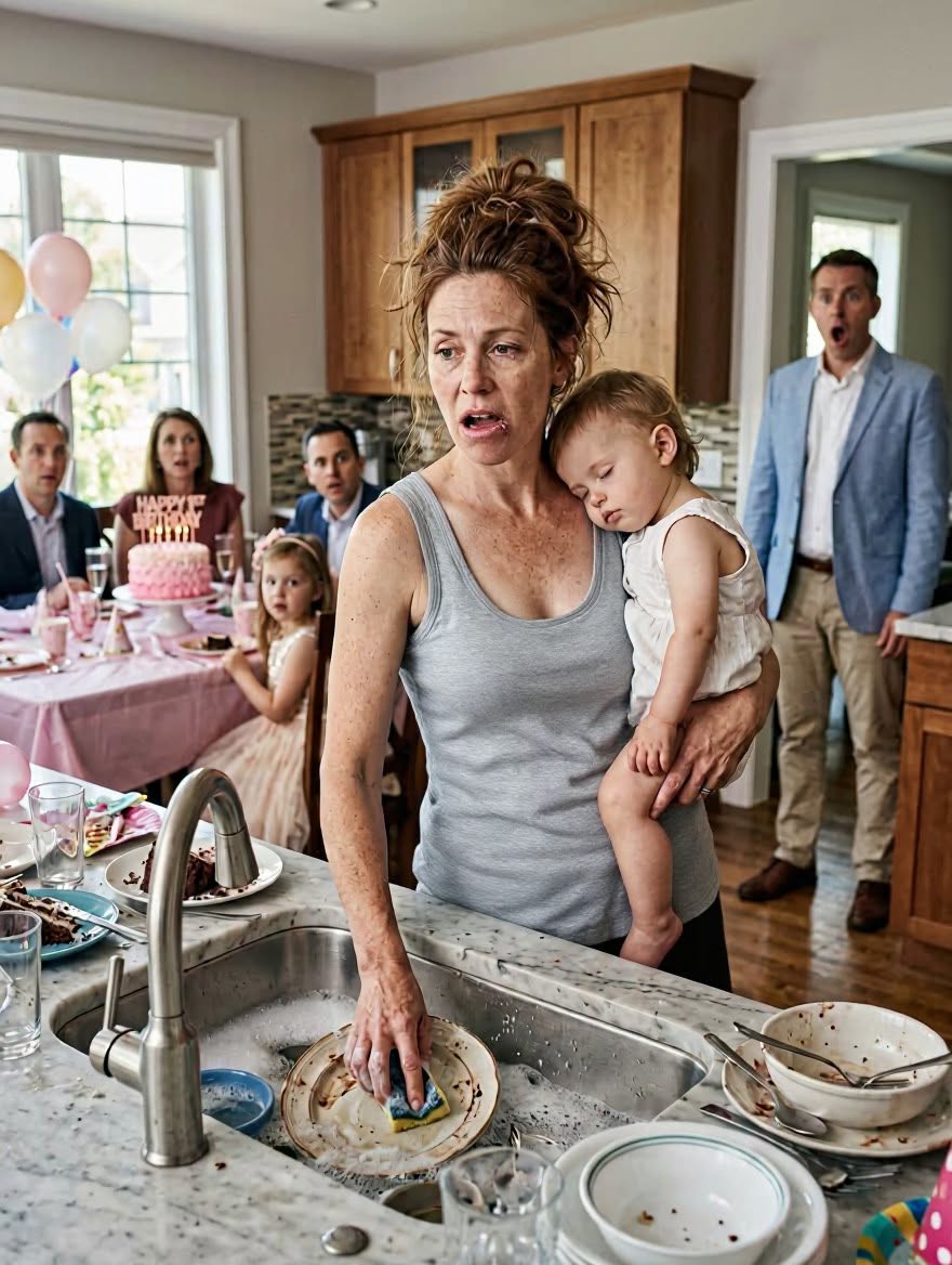 I left work early on my son's first birthday and came home to find my mother serving seafood to twenty relatives while my wife washed dishes with our sick baby in her arms