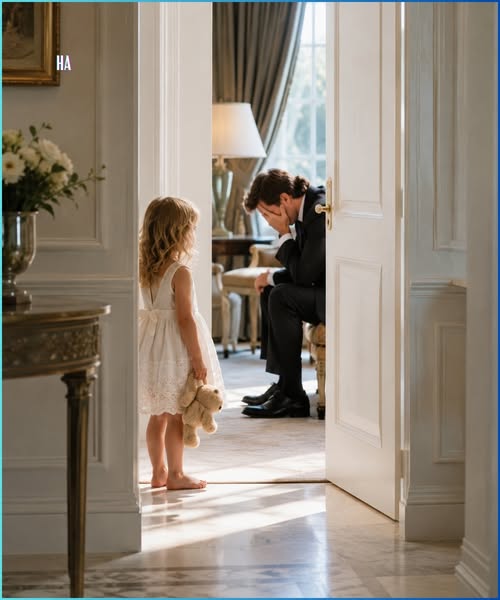 A Four-Year-Old Found the Millionaire Crying Behind a Half-Open Door, and What She Told Him Changed Where His Fortune Would Go