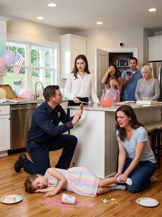 My daughter collapsed moments before we sang Happy Birthday, and while I screamed her name, my sister calmly smiled across the kitchen — then my husband looked at the unicorn cup in her hand and quietly asked, “Who made this drink?”