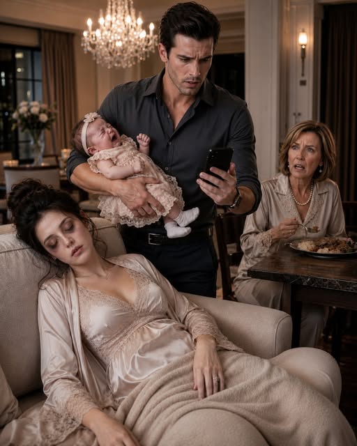 I came home early and found my wife fainting on the sofa while my mother sat nearby, ignoring the baby’s frantic cries and eating a meal my wife had been forced to cook. My mother looked at her unconscious body and muttered, “Drama queen.” I realized then that the woman who raised me was a monster. What I did next left her shocked...