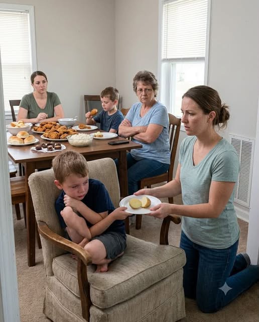 omg At our country house, my mother-in-law and sister-in-law were devouring fried chicken while my seven-year-old son sat alone in the corner eating a cold potato. “Children who aren't really family need to learn their place,” they said. I didn't yell. I took out my phone, gave them two hours to leave, and then uncovered a recording that revealed their real plan.