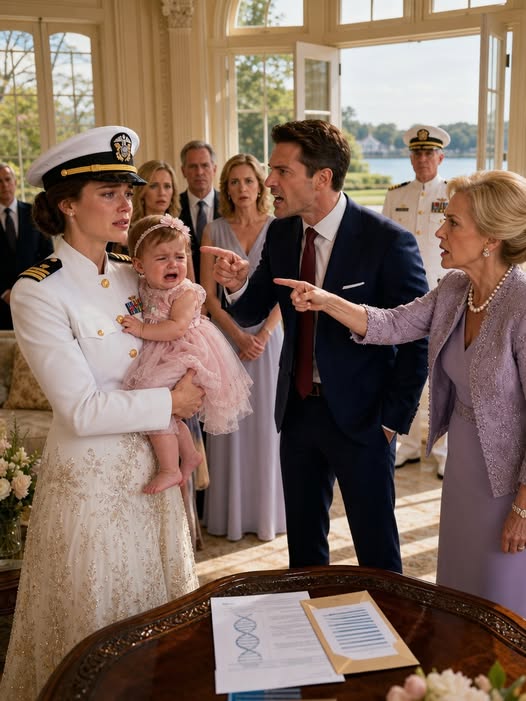 I Returned in Uniform After Four Months Away, Carrying Our One-Year-Old—My Husband Threw Down a DNA Report and Said, “She Isn’t Mine. Leave My House.” As His Mother Humiliated Us Before the Family, I Called My Attorney… Then His Laptop Revealed Their Plan for Monday