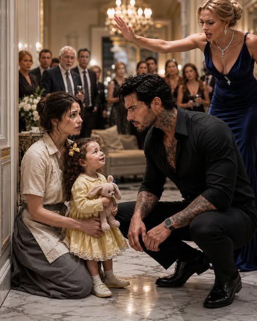 The fiancée of Milan’s most feared mafia boss slapped me in front of twelve powerful crime families, sneering that I was “only a housekeeper.” But when my three-year-old daughter stepped between us clutching her cream-colored teddy bear, the mafia king himself discovered that her toy carried a mark connected to a traitor inside his empire.