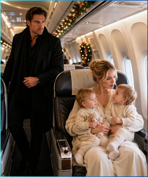 The Billionaire Boarded a Christmas Eve Flight Furious Until He Saw His Ex-Wife Holding the Twins He Never Knew Existed