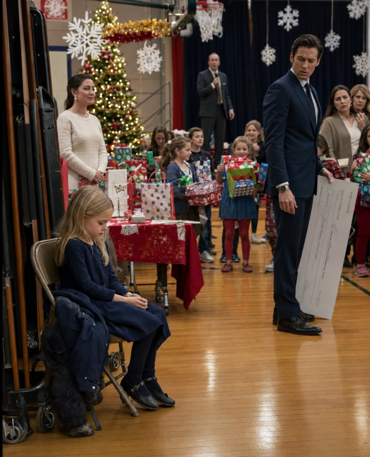 POOR GIRL STAYS SILENT AT SCHOOL CHRISTMAS PARTY — young billionaire’s move changes everything