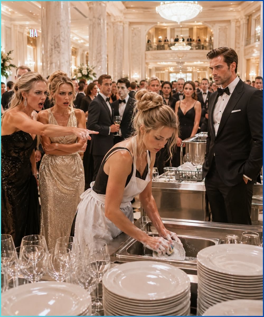 They forced her to wash dishes at the gala without knowing her millionaire husband owned every inch of the hotel