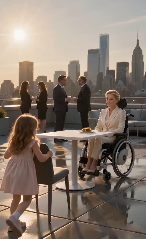 Everyone Watched the Wheelchair-Bound CEO Eat Alone Until a Little Girl Sat Beside Her and Asked Why No One Loved Her