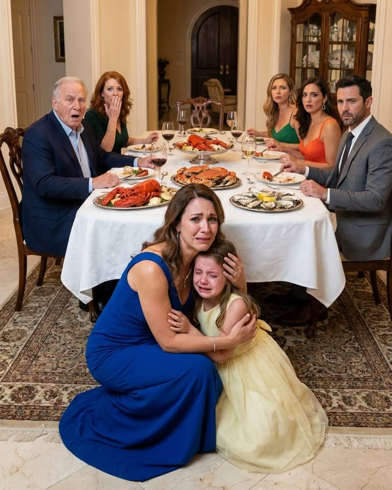 Three-year-old Chloe sat alone on a small chair in the cold, barefoot beneath her tulle dress and clutching half of a stale bread roll. Tears filled her blue eyes.