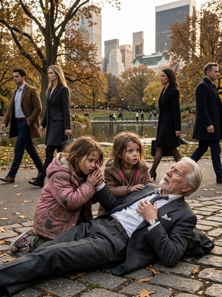 Everyone Walked Past the Billionaire on the Ground. Two Six-Year-Olds Stopped. The Internet Said They Were Robbing Him. They Were Calling 911