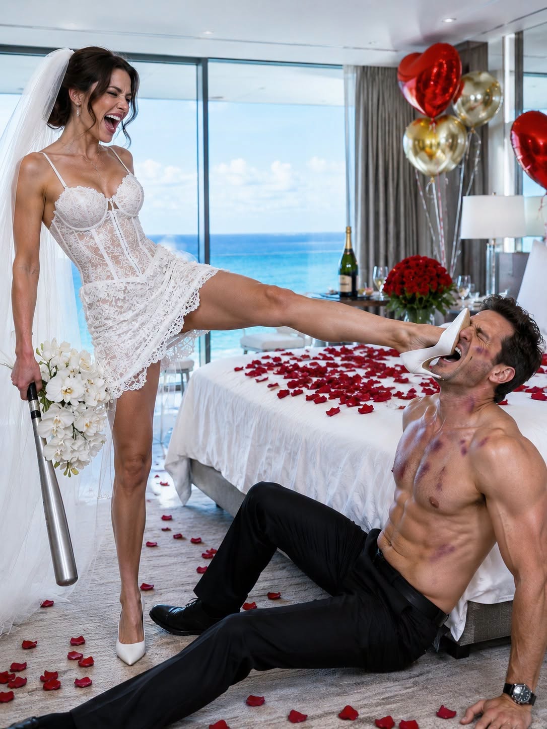 The moment our honeymoon cruise set sail from Florida, my husband locked the cabin door, cornered me with an aluminum baseball bat. "This is how my dad kept my mom in line," he grinned. I didn't scream.