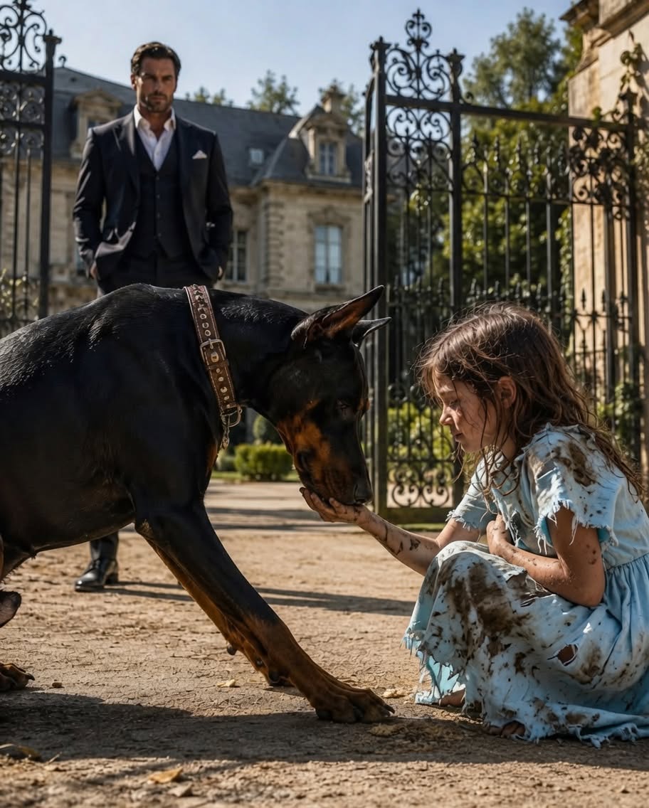 The billionaire's k!l-ler dog knelt before a starving girl—Then she whispered a name nobody recognized.