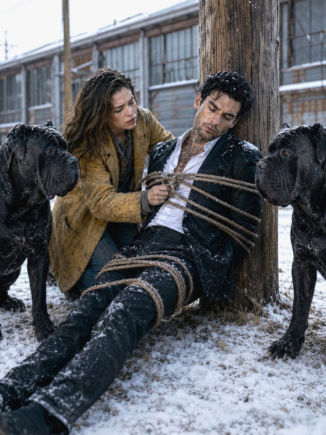 A Broke Waitress Saved the Mafia Boss from Freezing Beside His Dogs—Then His Secret Files Revealed the Truth About Her Missing Sister