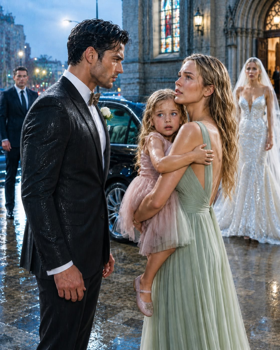 The morning I was supposed to marry the woman everyone said was perfect, I walked away from my own wedding after seeing my ex-wife standing in the rain with a little girl who had my eyes.
