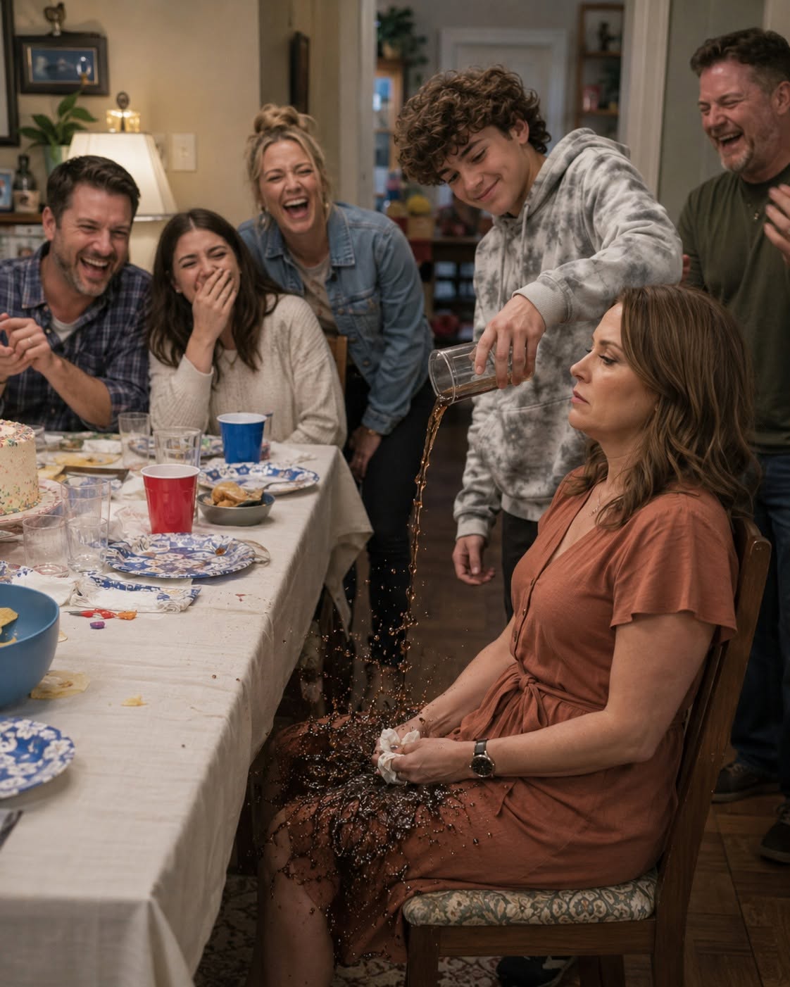 At My Mom’s Birthday Party, My Brother’s Son Poured Soda Into My Lap And Shouted