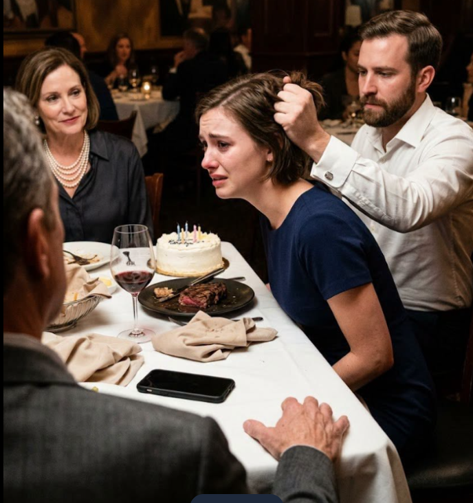 At my daughter’s thirty-first birthday dinner, her thirty-four-year-old husband reached across a white tablecloth, grabbed a fistful of her hair, and jerked her head back in front of seventeen people. Her mother smiled, lifted her wineglass, and said, “Maybe now she’ll finally learn her place.” I paid the $286.40 bill, walked my daughter out of that restaurant, and by 10:43 p.m., I had already put something in motion that none of them saw coming.
