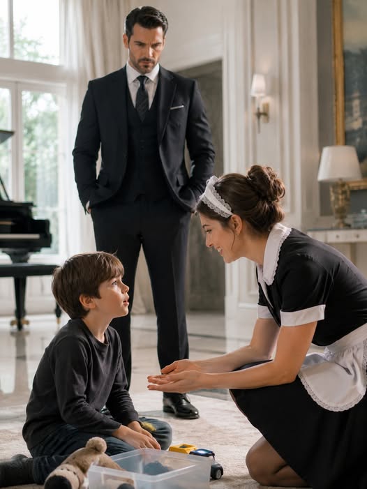 500 The Crime Boss Vowed to Marry the Woman Who Made His Silent Son Speak—But the Maid Reached the Boy Without Saying a Single Word
