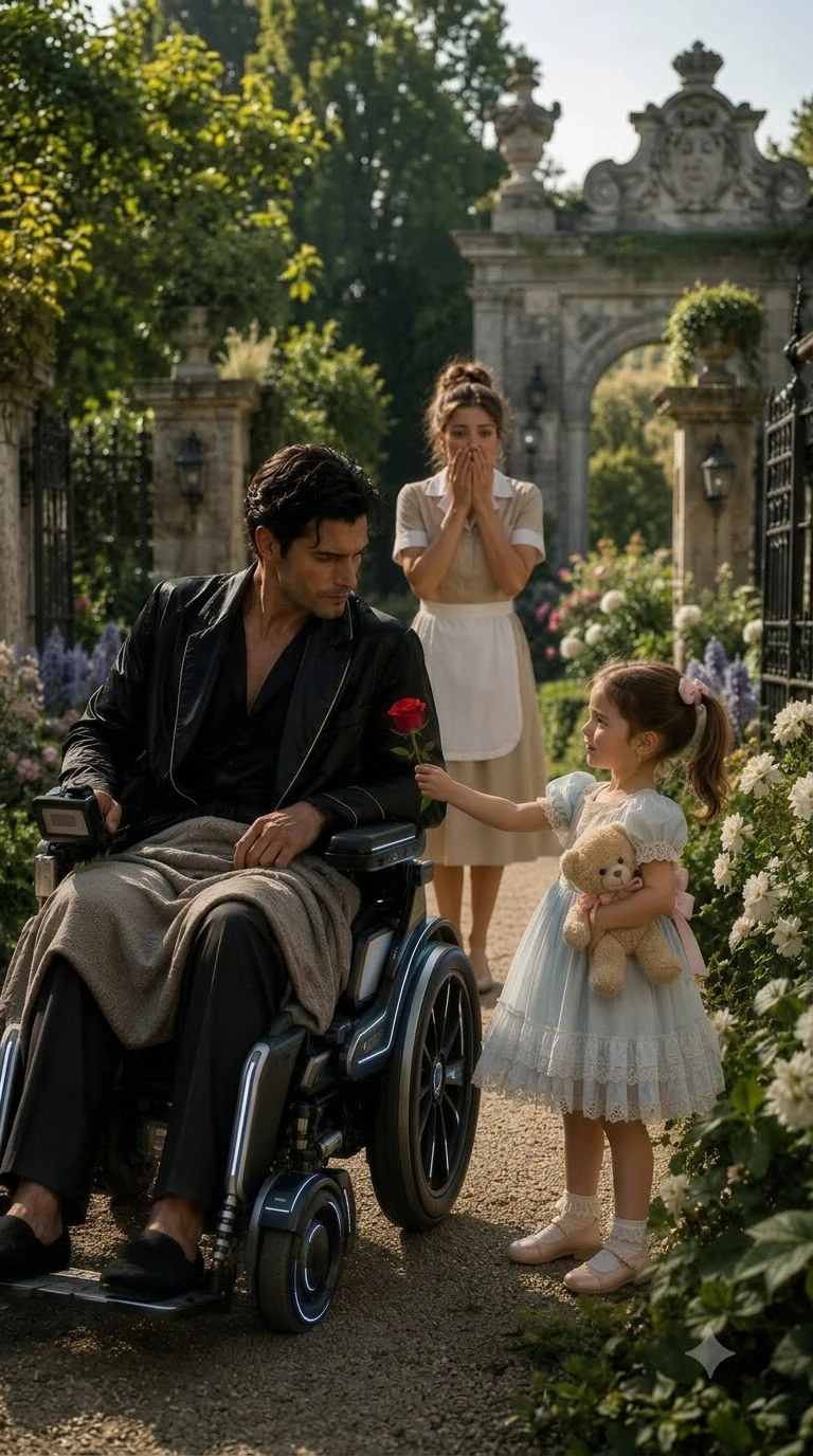 597 "The Paralyzed Mafia Boss Had Accepted He’d Never Walk Again After Ninety-Nine Doctors Failed Him—Then the Maid’s Little Girl Sneaked Into His Forbidden Garden… and his dead legs suddenly moved.