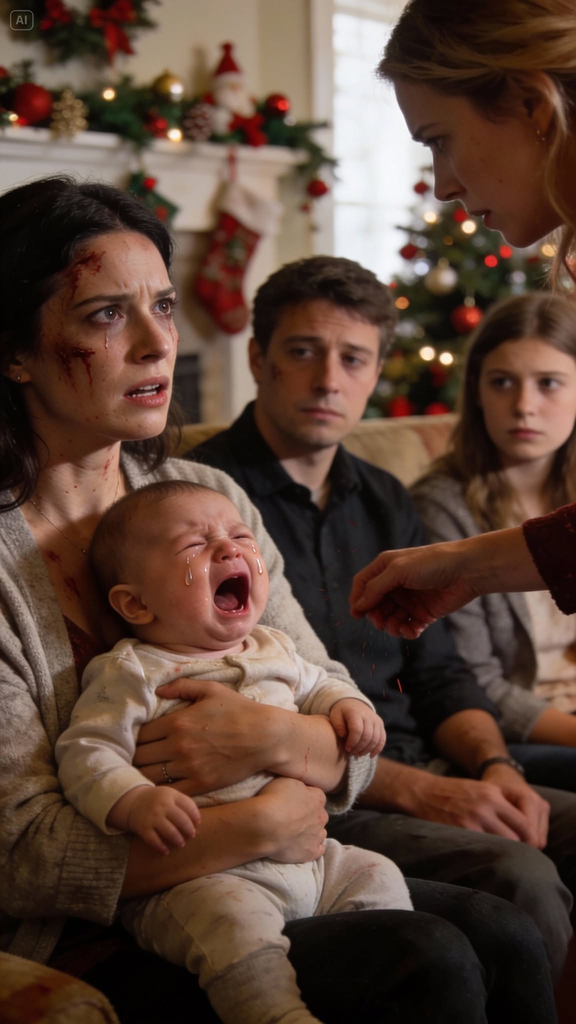 The front door clicked shut, sealing in a silence so thick it felt physical. The only sound in the dining room was the ragged, hiccuping breaths of six-month-old Emma, whose tiny face was buried in the curve of my neck. I could feel her little heart hammering against my ribs, echoing my own.
