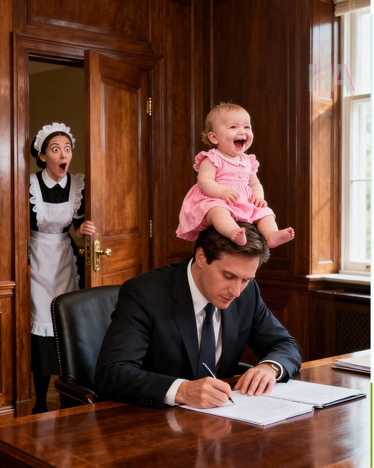 For three weeks, everyone in the mansion watched the housekeeper’s baby scream whenever anyone came close