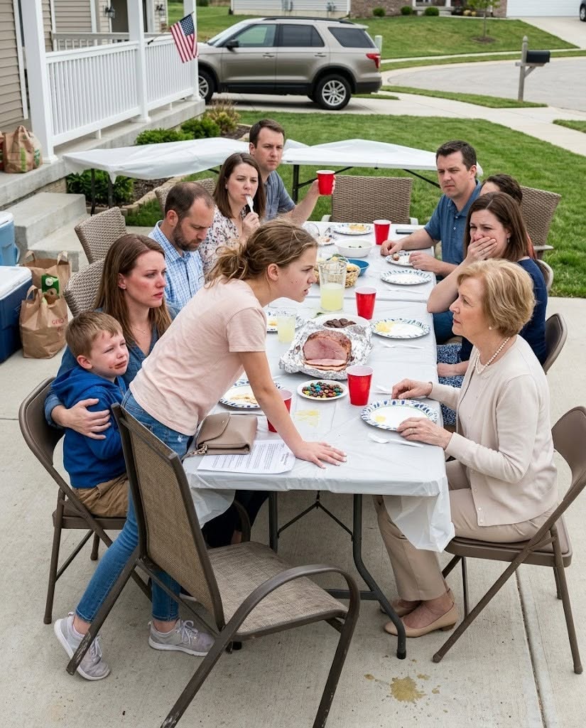At the Easter picnic, my mom said, “Next time, don’t bring the kid.” No one defended my son—until my oldest daughter pushed her chair back and said, “Say that again.” The whole table went quiet. And then… everything changed.