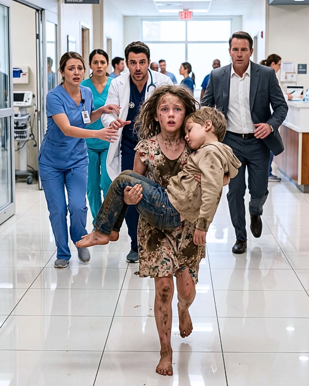 "I arrived barefoot at a private hospital with an unc0nsci0us little boy in my arms, and every person who saw me looked at me as if I were some kind of cr!minal. 😢🚑 His father yelled, “What did you do to my son?” while officers snapped handcuffs around my wrists, but I kept my mouth shut… until a tablet exposed the person who had actually left him there to d!e.