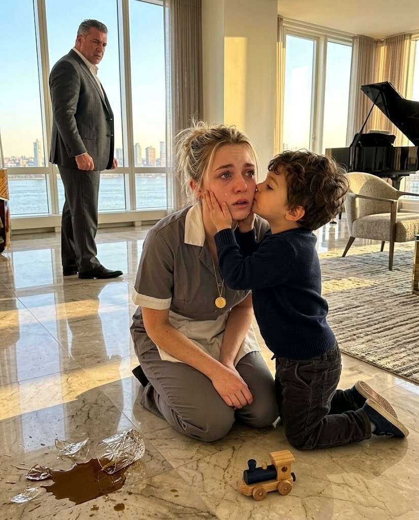 The mafia boss’s three-year-old son attacked fourteen nannies—but the moment a broke young maid knelt before him, he kissed her cheek and whispered one word that shattered his father.