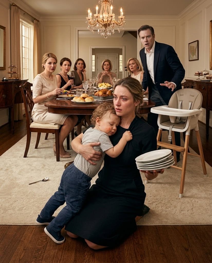 A billionaire widower asked his toddler son to choose among three elegant women… but the little boy walked right past them and into the maid’s arms.