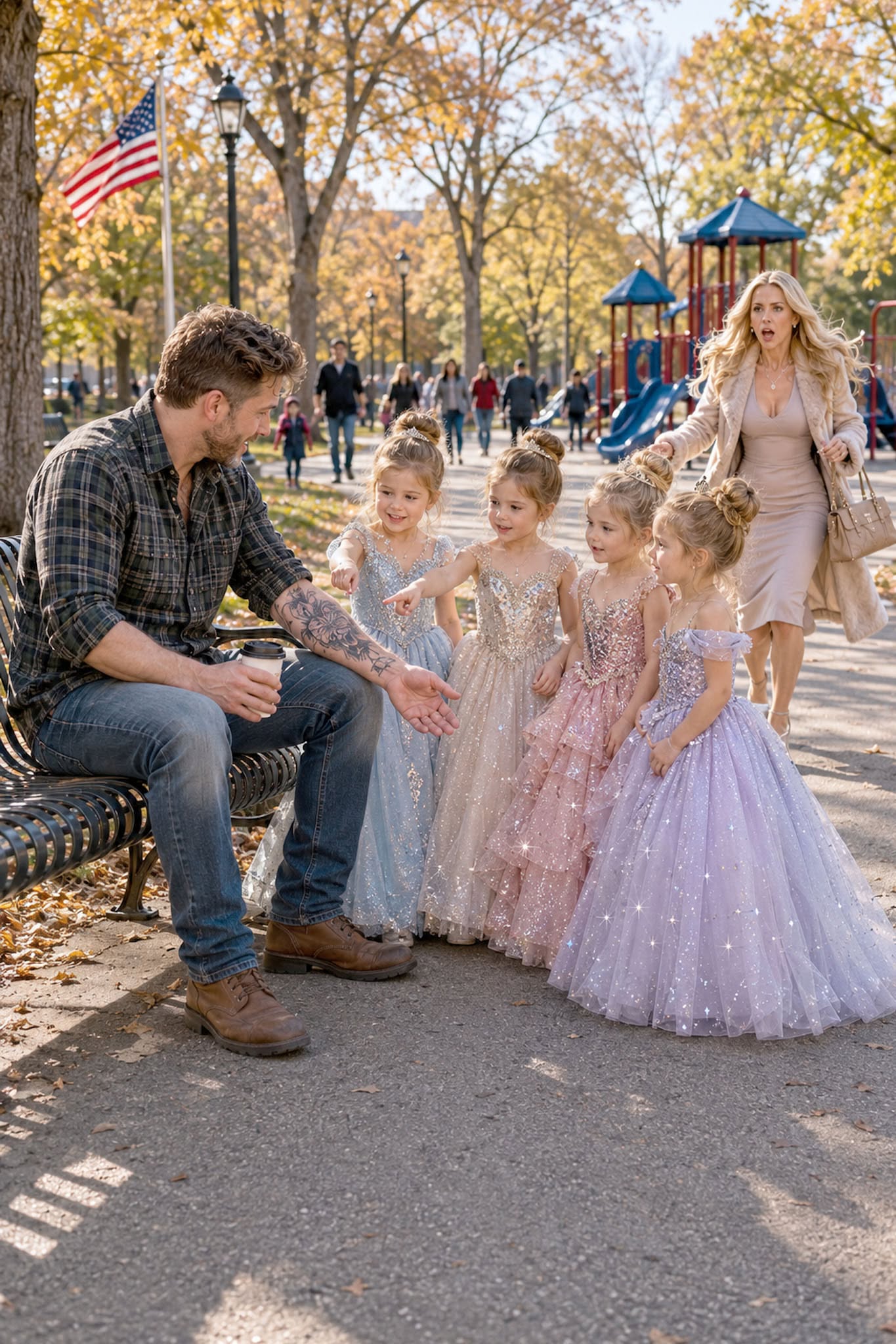 Four Little Girls Told a Single Dad, “Our Mom Has a Tattoo Just Like Yours