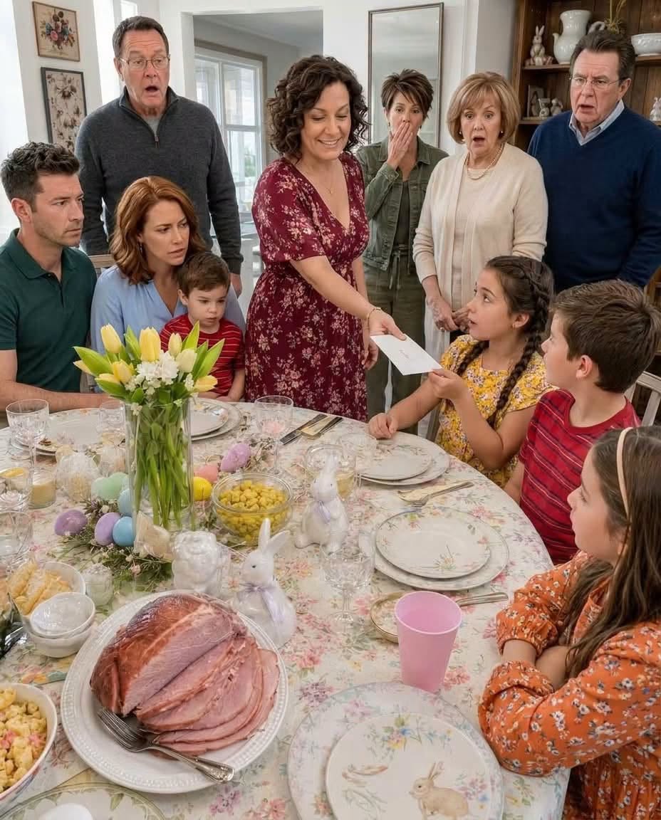 At Easter dinner, my aunt handed $500 to every child in the room—except mine. When she said, “Their mother isn’t family,” I looked at her and said, “Then stop acting like we are.” Then I left with my wife and kids. Twenty-three minutes after I sent one email, my aunt’s phone would not stop ringing.
