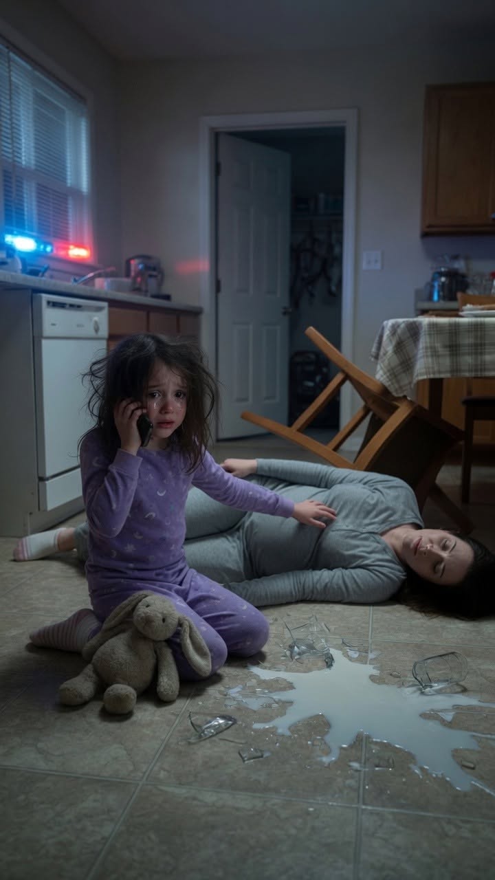 The first thing five-year-old Sophie Carter noticed was the broken glass.