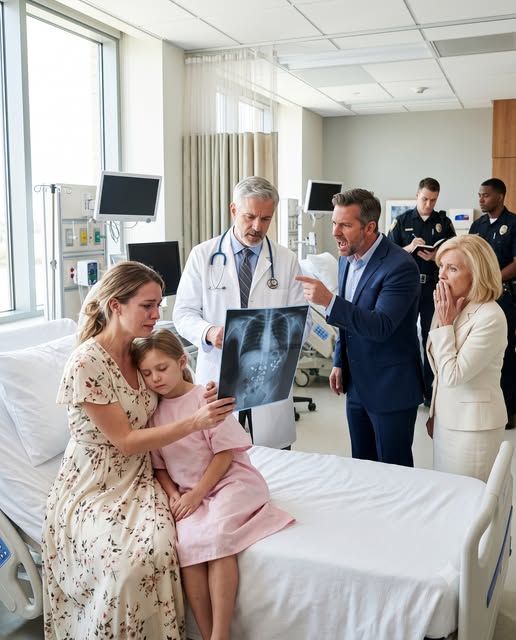 “Mommy, the Little Fish Are Pinching Me,” My Five-Year-Old Whispered at 2:17 A.M.—Doctors Found 36 Tiny Objects Inside Her, My Husband Blocked the Door as His Mother Blamed Me… But the Moment Police Opened Our Dining-Room Recording, Her Tears Suddenly Stopped