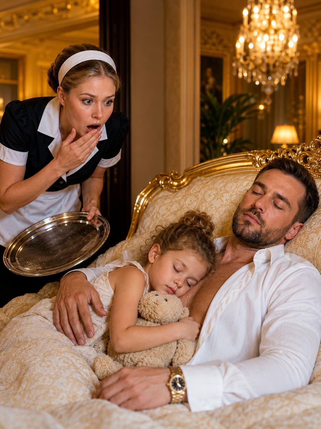 The Heiress Found the Housekeeper’s Daughter Asleep on the Billionaire’s Chest and Accused Her Mother of Theft