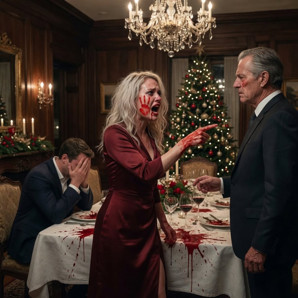 The heavy silver fork clattered against the fine porcelain plate, cutting through the festive hum of our Christmas dinner