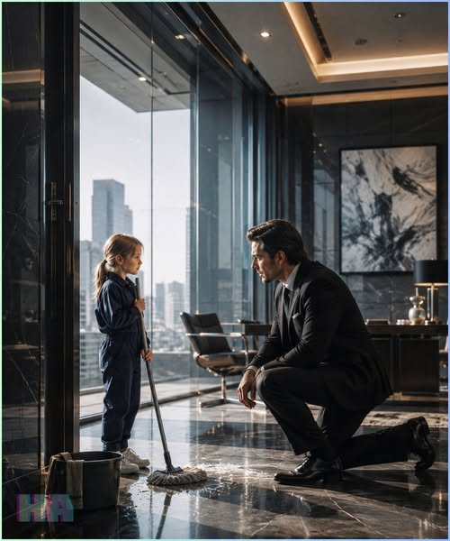 The Billionaire Mafia Boss Thought a Six-Year-Old Janitor Had Broken Into His Office, but Her First Words Made Him Kneel