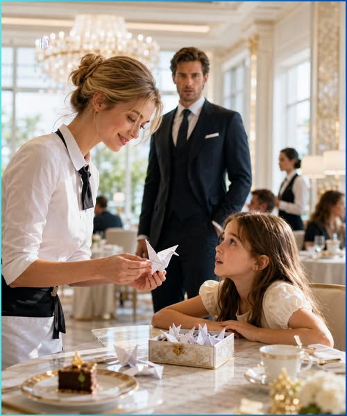 No One Could Reach the Billionaire’s Silent Daughter Until a Waitress Folded One Paper Bird and Uncovered the Secret She Had Hidden for Two Years