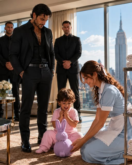 omg For two years, my six-year-old son never spoke, never smiled, and never reached for another human being. Then a hotel maid earning **$14.50 an hour** folded a single white towel into a rabbit, and in one impossible moment, everything I believed about power, money, and control began to collapse.