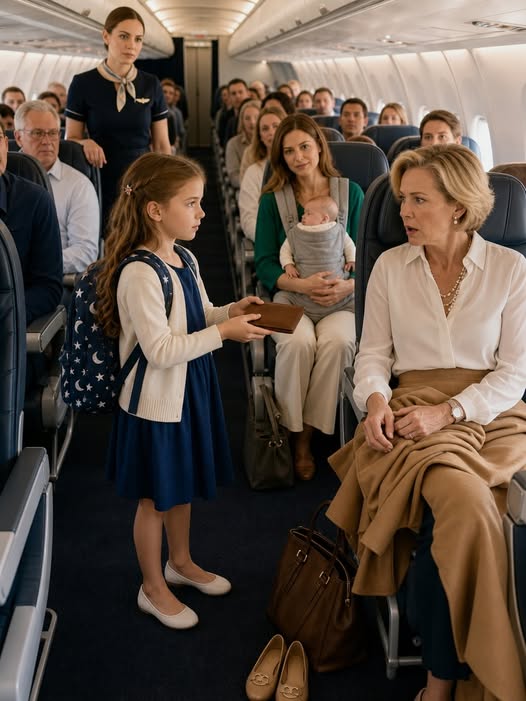 A Stranger Took the Airplane Seat I Had Paid Extra For, Leaving Me Three Rows Away With My Newborn. “Your Daughter Is Old Enough—Stop Acting Like a Victim,” She Said. But Minutes After Takeoff, My 10-Year-Old Opened Her Backpack and Asked One Question That Silenced the Entire Cabin…