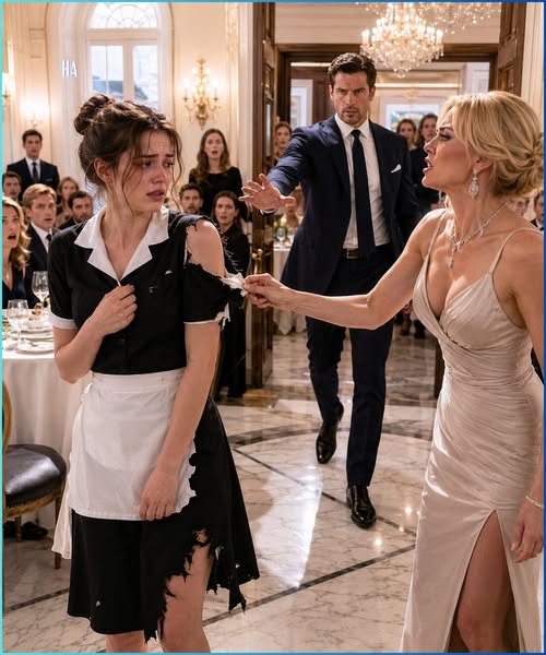 She Tore the Waitress’s Dress in Front of Everyone, Then the Billionaire Walked In and Called Her His Wife