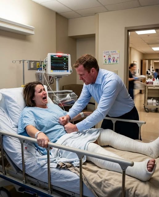 After a horrific car accident, I was rushed straight to the hospital. My husband stormed into my room, furious. “I’ve had enough of this act!” he yelled. “Get out of that bed. I’m not wasting another dollar on you!” He seized my arm and tried to drag me off the mattress. When I fought to stay where I was, he slammed both fists into my stomach. What happened afterward changed everything.