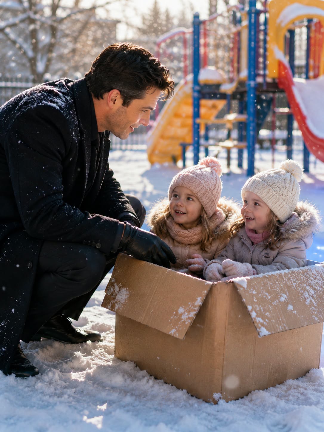 Billionaire Discovers Frozen Twin Girls Inside A Box — Then A Black Limousine Pulls Up
