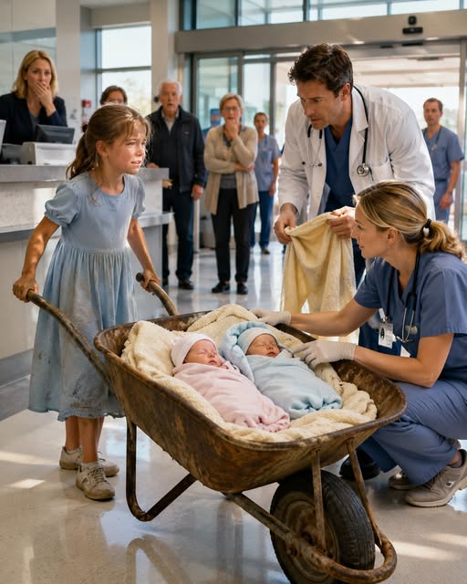 "My mommy has been sleeping for three days": A 7-year-old girl pushed a wheelbarrow for miles to save her newborn twins — and what happened next left everyone speechless...