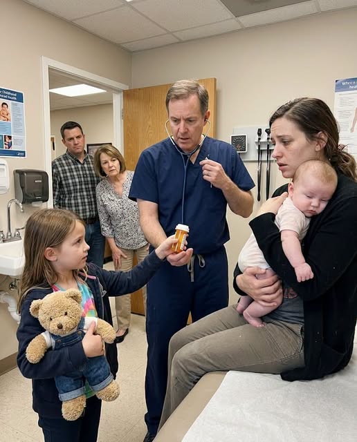 At 104 degrees, my baby was burning up, but the doctor looked at me and said, “New mothers often panic over nothing.” My mother-in-law gave that satisfied little smirk, and my husband said, “She’s always overly anxious.” I said nothing and kept rocking my son. Then my 7-year-old daughter lifted her teddy bear and asked, “Dr. Sterling, should I tell you what Grandma gave the baby instead of his real medicine?”