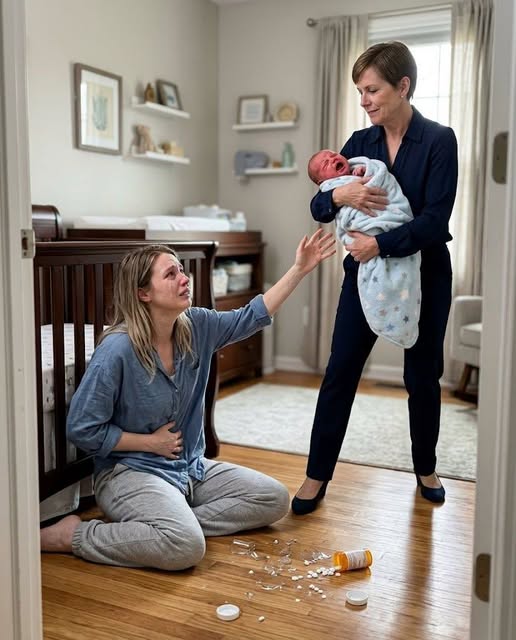 I caught my mother holding our crying newborn hostage. My wife, still recovering from a near-fatal postpartum hemorrhage, wept on the floor. My mother had smashed her pain meds. "Clean up this glass on your hands and knees. Only then can you hold him," my mother hissed. She played the perfect grandmother online. She had no idea I was parked three blocks away, watching the hidden camera, and preparing to end her entire life...