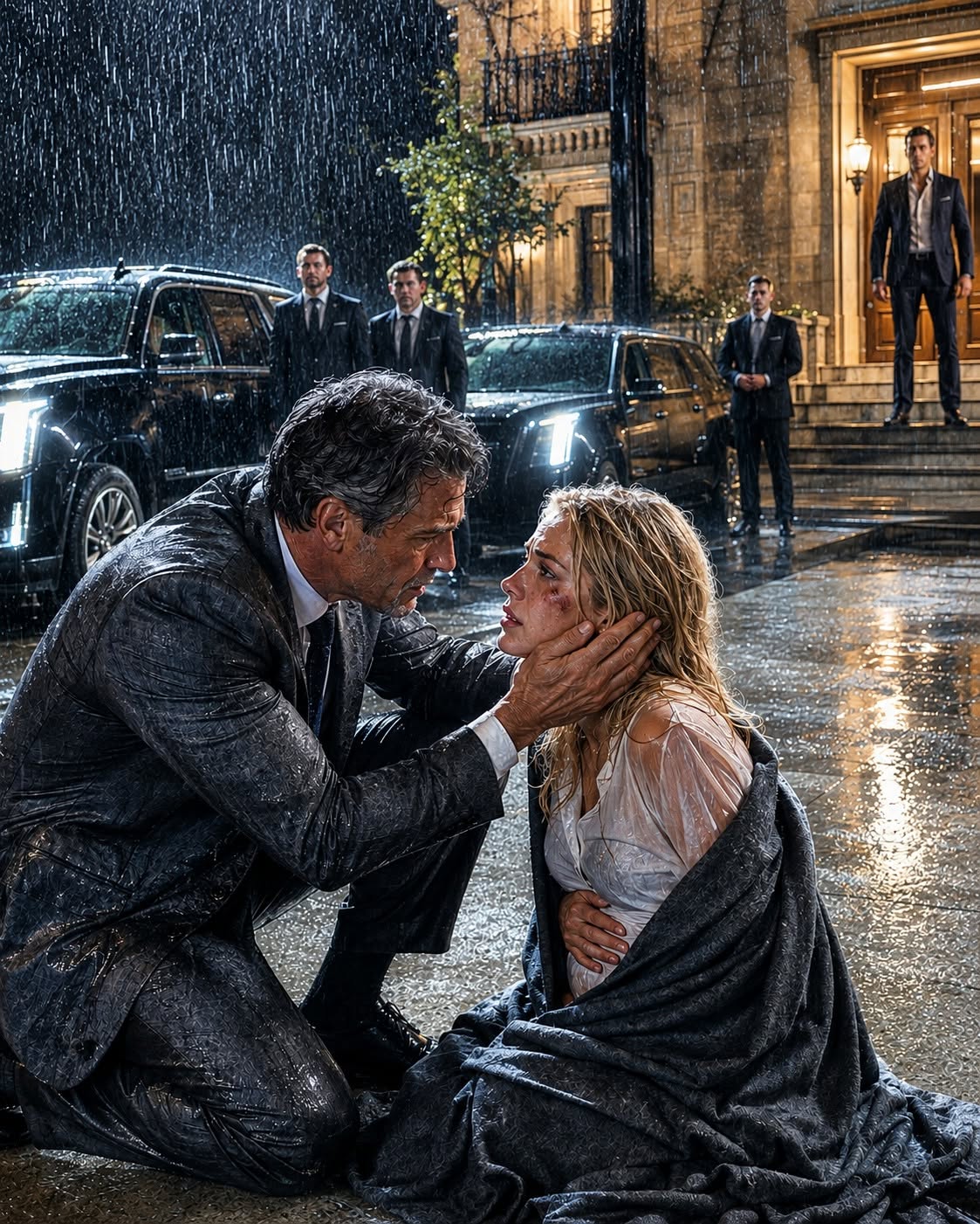 My husband broke my ribs and threw me barefoot into a freezing storm for his mistress—then three armored SUVs arrived, and he finally learned who my father really was.