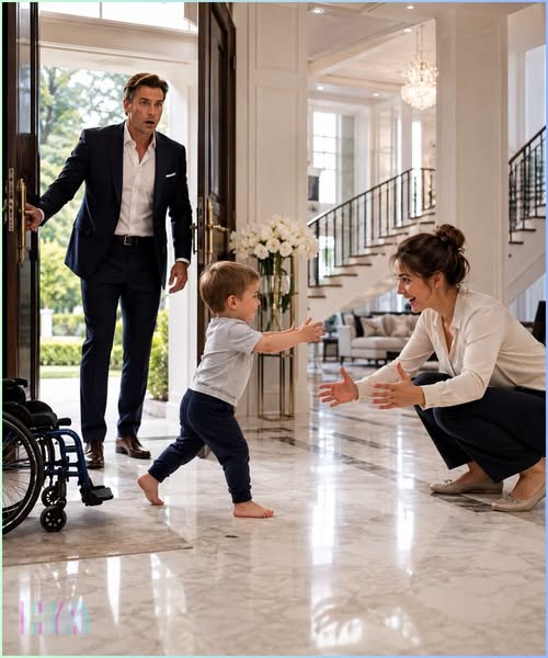 The Millionaire Came Home Early to Fire His Son’s Nanny, Then He Saw the Boy Take the Steps Doctors Said Were Impossible