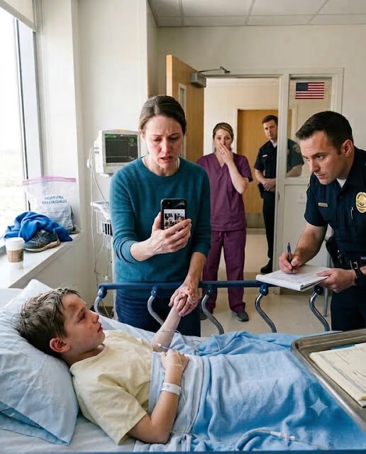 My Nine-Year-Old Son Was Rushed to the Hospital from His Best Friend's House. Two Police Officers Stopped Me from Entering His Room. Ten Minutes Later, My Husband Walked Out Looking Relieved, and That Night My Son Whispered, “Mom, Look at My Phone”
