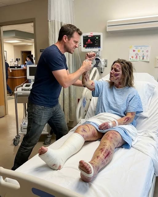After a serious car acc!dent, I was rushed to the hospital. My husband stormed into my room looking furious. “I’ve had enough of this,” he snapped. “Get out of that bed. I’m not paying another dollar for this.” He grabbed my arm and tried to pull me up despite my !njuries. When I refused to move, he reacted in a way no one expected. What happened next changed everything.