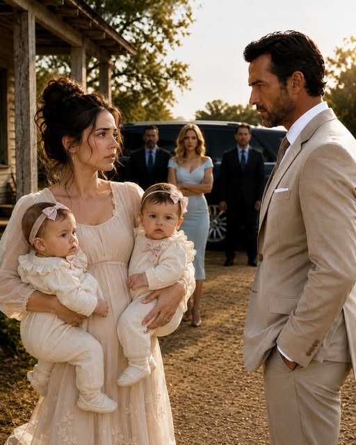 I divorced my wife because I believed a perfect lie. One year later, I found her standing beside a lonely road outside Springfield, holding twin babies with my eyes, my smile, and my hair. The moment I looked into those tiny faces, I realized someone hadn't just destroyed my marriage—they had stolen an entire year of my children's lives.