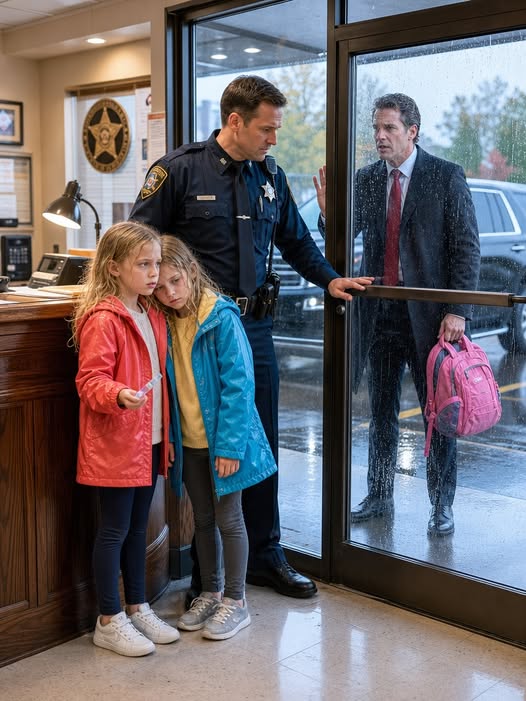 At 5:17 P.M., Two 7-Year-Old Twin Sisters Walked Into a Sheriff’s Station Soaked From the Rain—One Could Barely Keep Her Eyes Open, While the Other Pulled a Hidden Syringe From Beneath Her Shoe and Whispered,