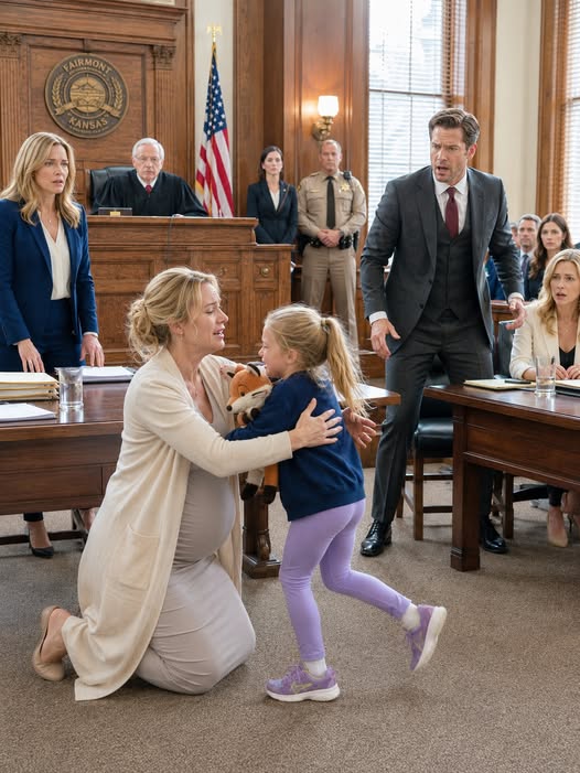 I Was Eight Months Pregnant And Minutes Away From Giving Up Our Home, Cars, And Investments Because My Husband Threatened To Take My Six-Year-Old Stepdaughter Out Of My Life. Then She Ran Into The Courtroom Crying, “Dad Told Me To Say You Hurt Me.” One Sentence Destroyed The Lie He Had Built For Months.
